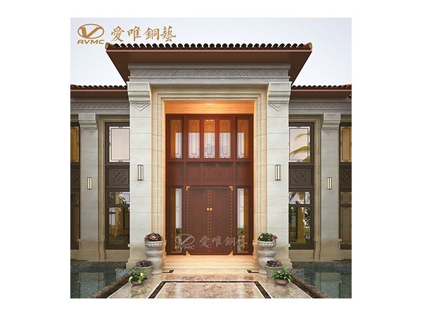 銅門(mén)廠家定制別墅入戶(hù)銅門(mén)